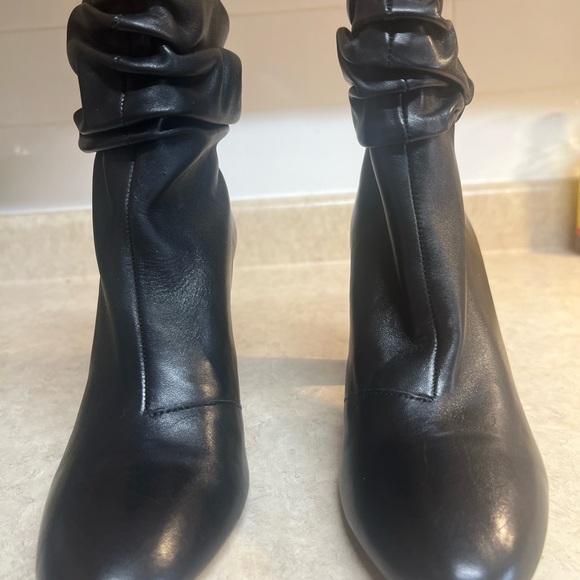 Slouchy Black DKNY Ankle Boots. - Picture 6 of 15